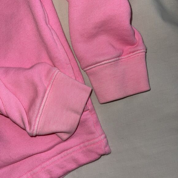 Women's XS Love Pink By Victoria Secret Lace Up Loose Baggie Pullover Hoodie Dog - Picture 6 of 8